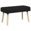 vidaXL Banco com tufting em canal Preto 80 x 40 x 46 cm Tecido