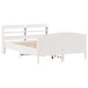 vidaXL Cama sem colch&atilde;o 135x190 cm madeira de pinho maci&ccedil;a branco