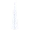 vidaXL Cone de ilumina&ccedil;&atilde;o decorat. c/ LEDs azuis acr&iacute;lico 120 cm