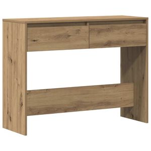 vidaXL Mesa consola 100x35x76,5cm derivados madeira carvalho artisiano