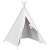 vidaXL Tenda teepee infantil c/ saco 120x120x150cm pele p&ecirc;ssego branco