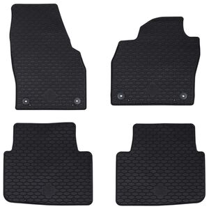 vidaXL Tapete de carro 4 pcs Preto KAMIQ , SCALA Borracha