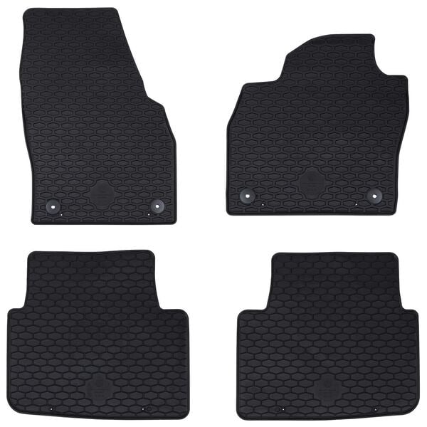 vidaXL Tapete de carro 4 pcs Preto KAMIQ , SCALA Borracha