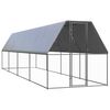 vidaXL Galinheiro de exterior 2x8x2 m a&ccedil;o galvanizado