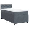 vidaXL Cama com molas/colch&atilde;o 80x200 cm veludo cinza-escuro