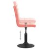 vidaXL Cadeiras de jantar giratórias 2 pcs veludo rosa
