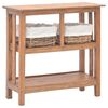 vidaXL Mesa consola em madeira de mogno maci&ccedil;a 69x28x70 cm