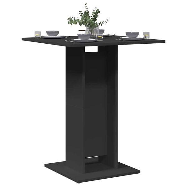 vidaXL Mesa de bistrô 60x60x75cm derivados de madeira preto