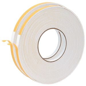 vidaXL Fita de espuma autoadesiva 2 unid. Branco 10mm x 10m Espuma CR