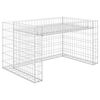 vidaXL Abrigo p/ corta-relva com divis&atilde;o elevada fio a&ccedil;o 110x80x60 cm