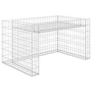 vidaXL Abrigo p/ corta-relva com divis&atilde;o elevada fio a&ccedil;o 110x80x60 cm