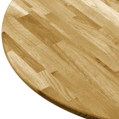 vidaXL Tampo de mesa madeira de carvalho maciça redondo 23 mm 600 mm