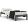 vidaXL Estrutura cama pequena solteiro 75x190 cm madeira maci&ccedil;a cinza