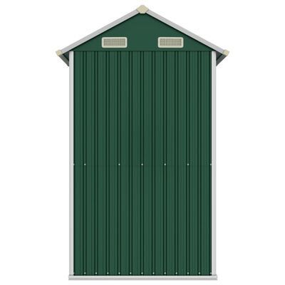 vidaXL Abrigo de jardim 192x152,5x237 cm aço galvanizado verde