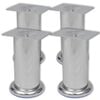 vidaXL P&eacute;s redondos sof&aacute; 4 pcs 120 mm cromado