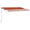 vidaXL Toldo autom&aacute;tico independente 400x300 cm laranja e castanho