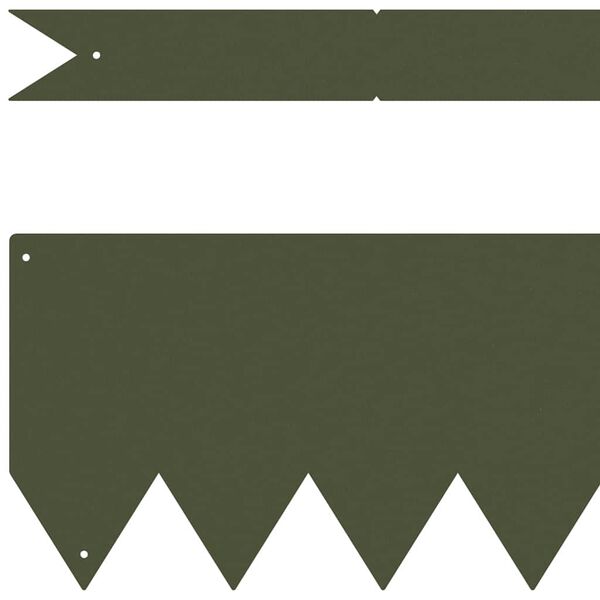 vidaXL Acabamento para Gramado 20 pcs Verde Oliva 100 x 0.05 x 20 cm