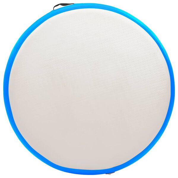 vidaXL Tapete de gin&aacute;stica insufl&aacute;vel com bomba 100x100x10 cm PVC azul