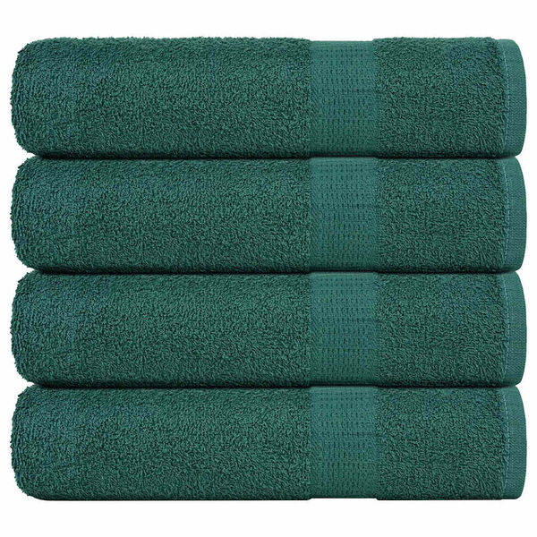 vidaXL Toalhas de banho 4 pcs 100x150 cm 360 gsm 100% algod&atilde;o verde