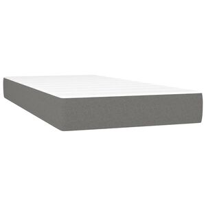 vidaXL Colch&atilde;o de molas ensacadas firmeza m&eacute;dia 80x200x20 cm tecido cinza-escuro