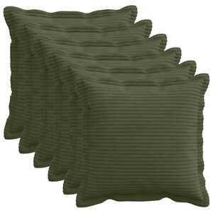 vidaXL Capa almofada 6 unid. HOUTEN Verde 30 x 30 cm cord&atilde;o