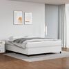 vidaXL Cama com molas/colch&atilde;o 160x200 cm couro artificial branco
