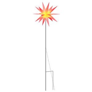 vidaXL Luz de Natal com estaca LED dobr&aacute;vel 57 cm vermelho