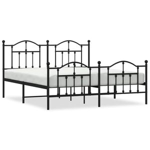 vidaXL Estrutura de cama sem colch&atilde;o com p&eacute;s 160x200 cm preto