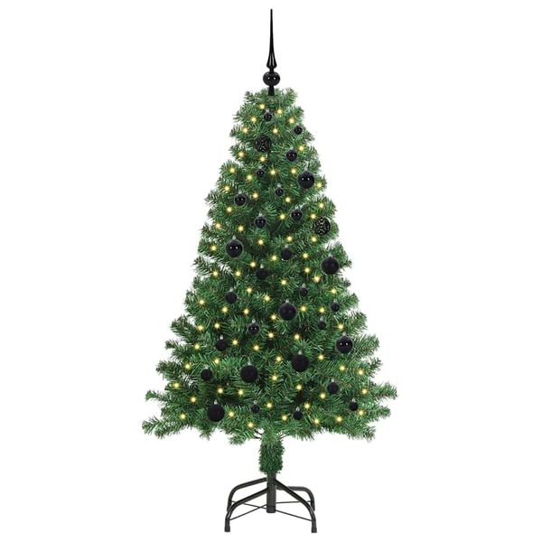 vidaXL &Aacute;rvore de Natal Artificial Verde 150 cm PVC, A&ccedil;o e Pl&aacute;stico