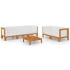 vidaXL 6 pcs conjunto lounge de jardim c/ almofad&otilde;es ac&aacute;cia maci&ccedil;a
