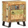 vidaXL Mesa de cabeceira 40x30x50 cm madeira recuperada maci&ccedil;a
