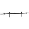 vidaXL Kit de ferragens para porta deslizante 183 cm a&ccedil;o preto