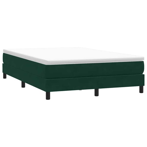 vidaXL Cama sem molas/colch&atilde;o 160x210 cm veludo verde escuro