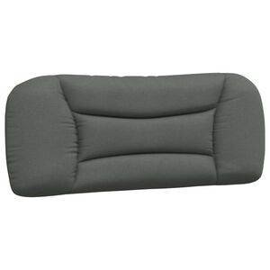vidaXL Almofad&atilde;o de cabeceira Hvar 100 cm tecido cinzento-escuro