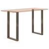 vidaXL P&eacute;s de mesa de bar em forma de U, 2 pe&ccedil;as, a&ccedil;o natural, 60x(100-101) cm, a&ccedil;o