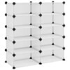 vidaXL Sapateira 84x32x88,5 cm PP transparente