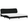 vidaXL Cama com colch&atilde;o Hvar 200x200 cm tecido preto