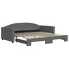 vidaXL Sof&aacute;-cama com gavet&atilde;o 100x200 cm tecido cinzento-escuro
