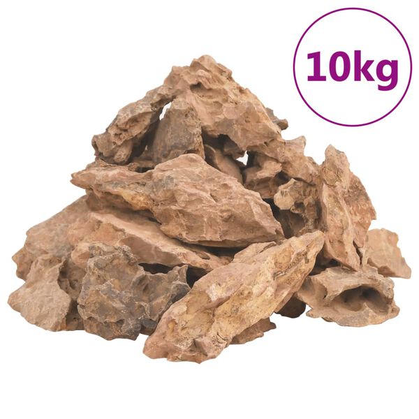 vidaXL Lava Pedras 10 kg 1-10 cm castanho