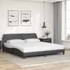vidaXL Estrutura de cama Dover 180x200cm couro artificial cinzento