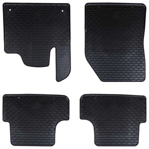 vidaXL Tapete de carro 4 pcs Preto Borracha