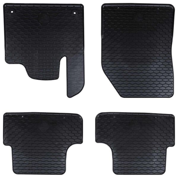vidaXL Tapete de carro 4 pcs Preto Borracha