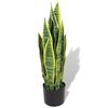 vidaXL Planta espada-de-s&atilde;o-jorge artificial com vaso 65 cm verde