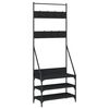 vidaXL Bengaleiro c/ arruma&ccedil;&atilde;o de cal&ccedil;ado 72x34x184 cm preto