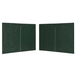 vidaXL Parede lateral com fecho p/ tenda de festas 2 pcs PE verde