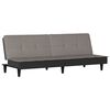 vidaXL Sof&aacute;-cama tecido cinzento-acastanhado