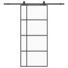vidaXL Porta deslizante c/ conj. ferragens 90x205cm vidro ESG preto