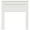 vidaXL Cabeceira com cabeceira Branco 90 cm Madeira processada