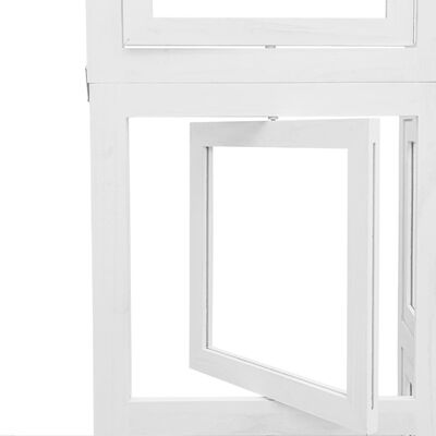 vidaXL Biombo com 4 painéis madeira de paulownia maciça branco