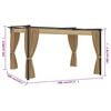 vidaXL Gazebo 4x3 m cor creme